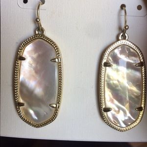 Kendra Scott Elle Ivory pearl gold earrings